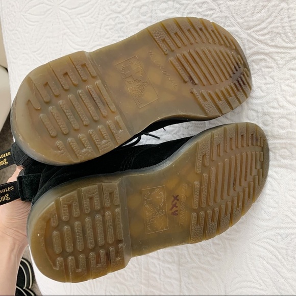 Dr. Martens Soft Buck‎ Suede Leather Boots, Black - Picture 7 of 8